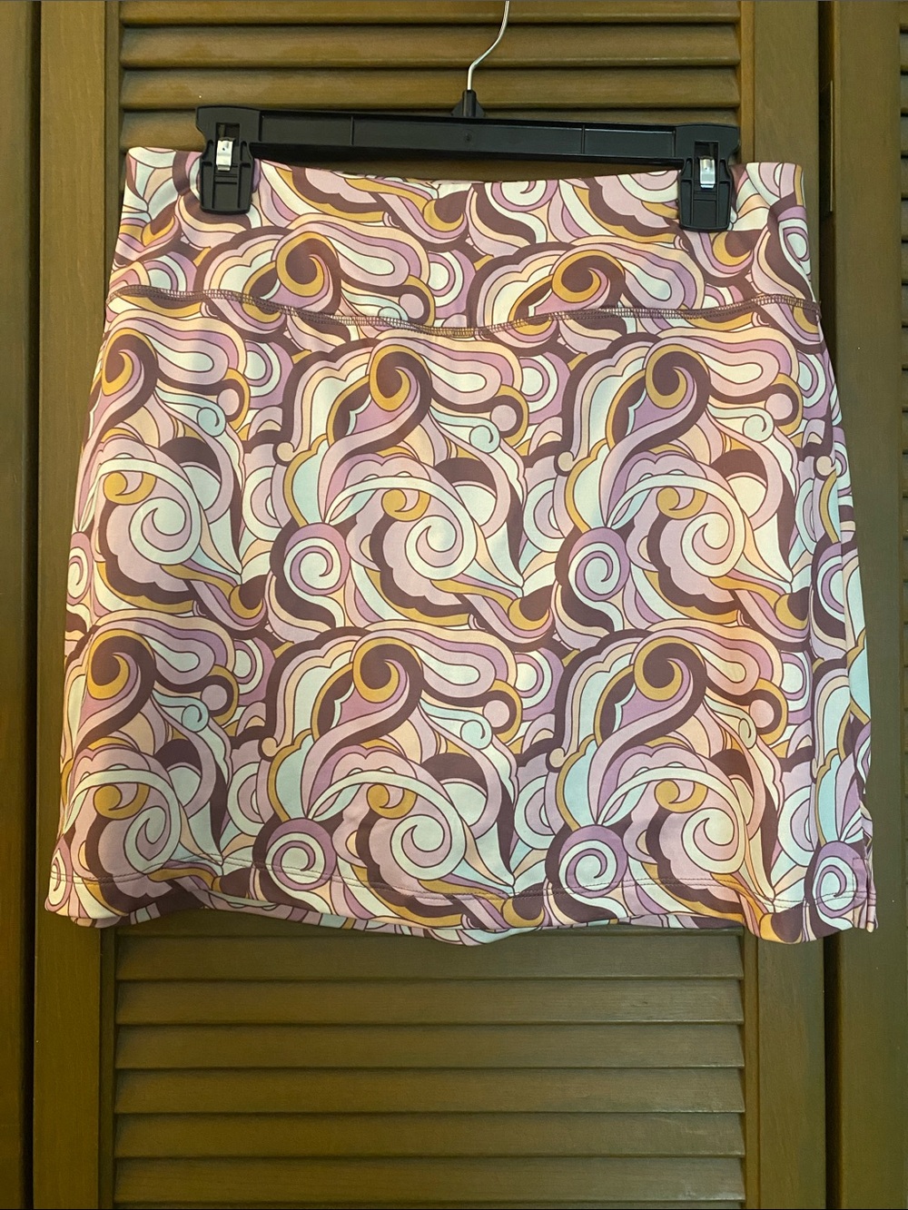 Kensie Skort in Mauve, Light Pink, Cream & Gold Swirl